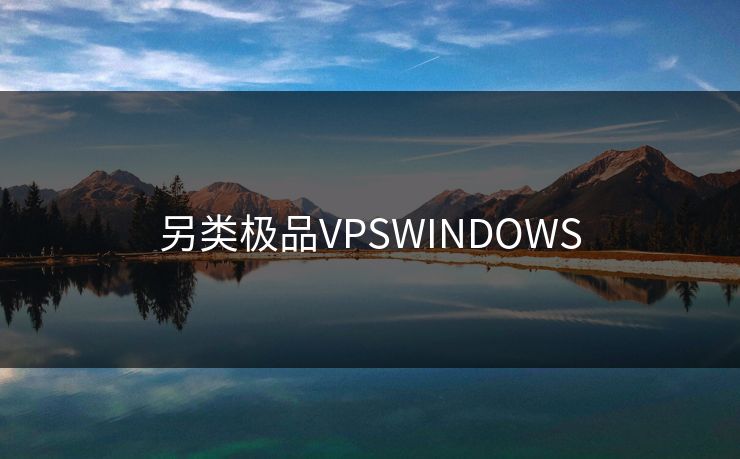 另类极品VPSWINDOWS 另类极品VPSWINDOWS